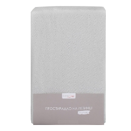 Махровая простынь на резинке Home Line светло-серая