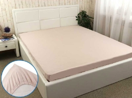 Простынь на резинке Руно бязь Beige