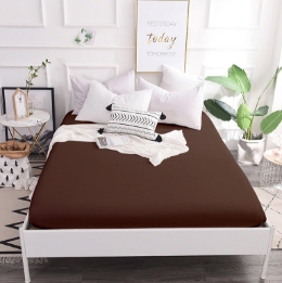 Простынь на резинке MirSon бязь 19-1217 Chocolate Perla