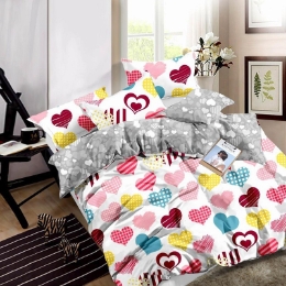 Простынь 17-0532 Bright hearts бязь MirSon