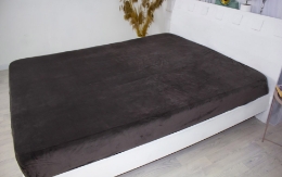 Простынь на резинке Велюр Winter Frost 28-0003 Brown Velvet MirSon