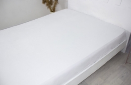 Простынь на резинке Велюр Winter Frost 28-0001 White Velvet MirSon