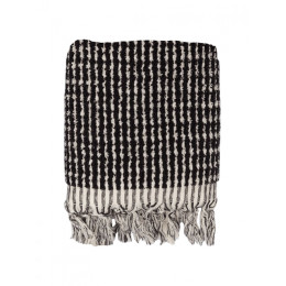 Полотенце Barine Curly Bath Towel ecru-black 45х95 см