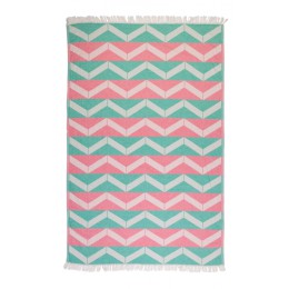 Полотенце Barine Pestemal Ups and Downs pink green 90х160 см