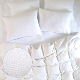 Постельное белье Barine Waffle white