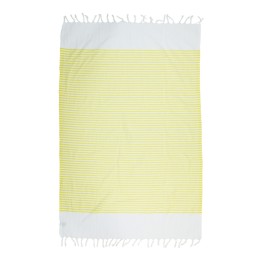 Полотенце Barine Pestemal White Imbat Yellow 90х170 см