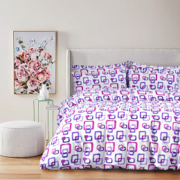 Постельное белье Iris Home Ranforce Delta лиловый