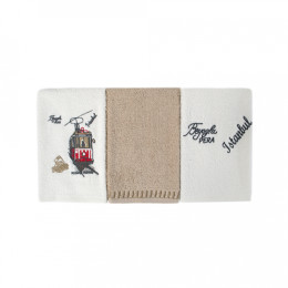 Набор полотенец Karaca Home X IST COLLECTION Beyoglu bej 30х50 см - 3 шт