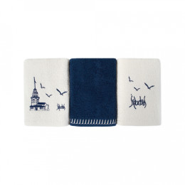 Набор полотенец Karaca Home X IST COLLECTION Istanbul indigo 50х90 см - 3 шт