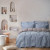 Постельное белье Lotus Home Basic голубой/кофе, фото