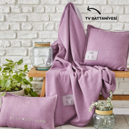 Плед Karaca Home Softy Comfort lila