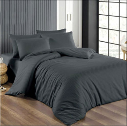 Комплект постельного белья Lighthouse Sateen Stripe Antracit
