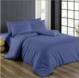 Комплект постельного белья Lighthouse Sateen Stripe Blue Navy