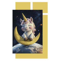 Детское постельное белье Home Line Единорог на луне