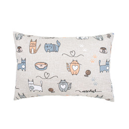 Подушка Home Line Кот на кухне Бежевая