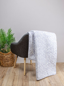 Покрывало Home Line Белые веточки на сером